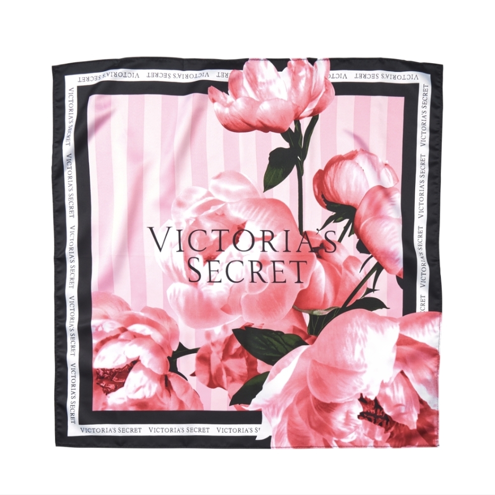 VICTORIA'S SECRET BOMBSHELL PINK PEONY SCARF BNWT RETIRED 2021 1 Left